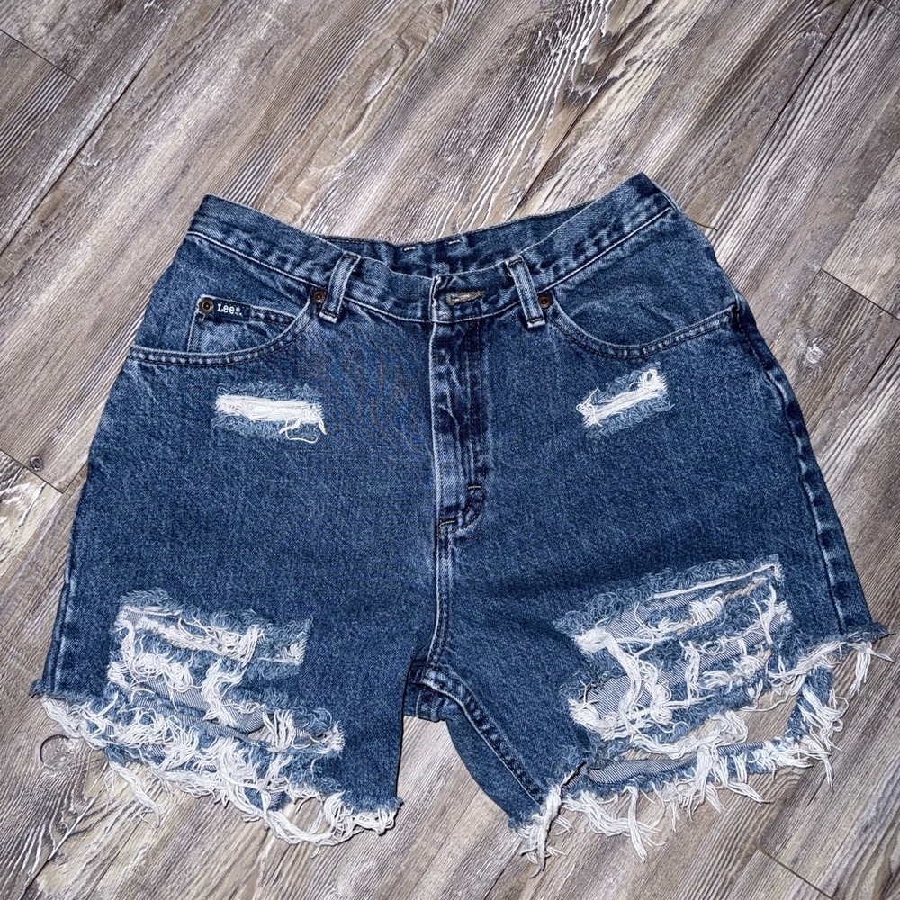 Distressed Denim Shorts